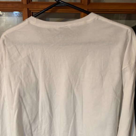 2 Long sleeve Cotton crew neck tees green and white /SZ: XL - Picture 12 of 15